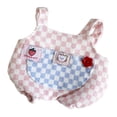 thumbnail image 3 of Monos de muñeca para niña, disfraces para regalo de cumpleaños de niños, adorables accesorios para fotos, ropa para muñecas, pantalones con tirantes Azul, 3 of 8