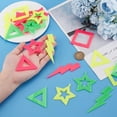 thumbnail image 3 of PH 24 Pairs 80s 90s Neon Earrings 12 Styles Acrylic Retro Pendants for Women Square Triangle Lightning Bolt Star Pendant Acrylic Drop Dangle for 80's Outfit Glow Party Accessories Colorful, 3 of 6