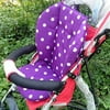 Baby Infant Thick Polka Dot Pushchair Cushion Mat, Baby Stroller Seat Mat, Purple