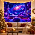 thumbnail image 3 of Moon Stars Futuristic with Cosmic Sanctuary Rocky Cavernous, Mystical Fantasy for Space Lovers, Galaxy Room Decor, Graduation Gift, Tapestry Wall Hanging for Bedroom and Dorm, 3 of 7