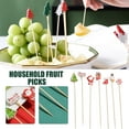thumbnail image 4 of Cocktail Picks Long Toothpicks Household Fruit Picks with Festive Christmas Designs for Fruit Platters Desserts Appetizers Perfect for Holiday Parties, Christmas Dinner, 4 of 8