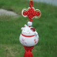 thumbnail image 3 of Feng Shui Lucky Cat Ceramic Pendant Charm Hanging For Wealth Fortune, 3 of 5