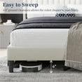 thumbnail image 5 of Yaheetech Upholstered Platform Bed Frame with Channel Tufted Headboard, Full, Ivory, 5 of 6