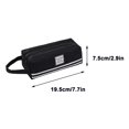 thumbnail image 3 of Large Capacity Pencil Case Double Zipper Layer Closure Pencil Pouch with Handle Portable Stationery Pen Bag for Office Travel Holder Box, Black, 3 of 3