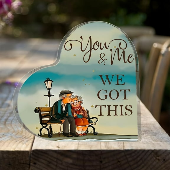 - Romantic Anniversary Gift Acrylic Heart Keepsake Decorative Plaque, Perfect Gift For Her Him Wife Husband, Home & Office Tabletop Decor, Birthday Wedding Anniversary Valentines Day Gift