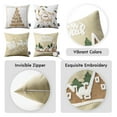 thumbnail image 3 of Phantoscope Merry Christmas Velvet and Cotton Canvas Decorative Throw Pillow, Beige and White, 18" x 18", Set of 4, 3 of 4
