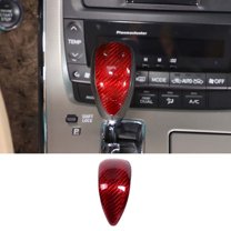 TINKI Real Carbon Fiber Car Gear Shift Knob Head Cover Trim Stickers for Toyota Tacoma 2011 2012 2013 2014 2015 Alpha 2011 2012 2013 2014