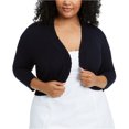 thumbnail image 1 of Jessica Howard Womens Scalloped Cardigan Sweater, Blue, Plus Size, 1X, 1 of 1