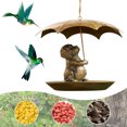 thumbnail image 4 of Juego Comedero para Pájaros Dog Que Colgaba Con Un Paraguas Alimentador Metal La Del Patio Jardín, 4 of 9