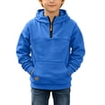 thumbnail image 2 of Amidoa Hoodies for Boys Zip Fleece Hooded Sweatshirt Long Sleeve Kids Fashion Hoodie Fall Winter Clothes Blue Size 6-7 Years, 2 of 9