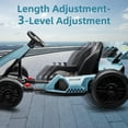 thumbnail image 1 of Historyli Kart eléctrico de 24 V,potente kart de drifting,asiento ajustable,velocidad de 13 km/h,luces LED,juguete para exteriores para niños de 6 a 15 años,color azul., 1 of 6