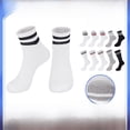 thumbnail image 3 of Calcetines de tubo medio, calcetines finos para hombre, a rayas, transpirables, para verano y otoño, calcetines deportivos informales, de poliéster y algodón, medias altas de negocios para mujer, 3 of 5