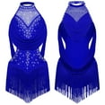 thumbnail image 3 of iixpin Teen Girls Modern Ballet Tutu Skirt Contemporary Latin Jazz Dancewear Salsa Tango Lyrical Dance Outfits Blue 12, 3 of 4