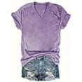 thumbnail image 4 of MORTTIC Women's 4-Pack V-Neck T-Shirts, Short Sleeve Loose Fit Summer Casual Basic Tees for Daily Wear, 4 of 6