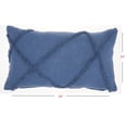 thumbnail image 4 of Royal Blue Abstract Shaggy Detail Lumbar Pillow, 4 of 5