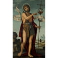 thumbnail image 3 of Bernardo Zenale 12x18 Black Modern Framed Museum Art Print Titled - Saint John the Baptist, Standing in a Landscape, 3 of 5