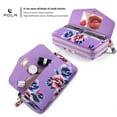 thumbnail image 6 of ELEHOLD Multi-Functional Wallet Case for Samsung Galaxy S24 Plus Large Capacity 14 Card Slots Magnetic Detachable Phone Case with Wristband Shoulder Strap Luxury Flower Purse Phone Bag,Purple, 6 of 8