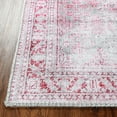 thumbnail image 4 of Vintage Distressed Floral Medallion Power-Loomed Indoor Area Rug or Runner, 3'6" X 5'6", Magenta by Blue Nile Mills, 4 of 9