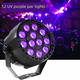thumbnail image 1 of Barra de luz LED UV de color púrpura, luz par de 12 luces, luz láser de escenario para decoración de fondo teñida de púrpura, 1 of 5