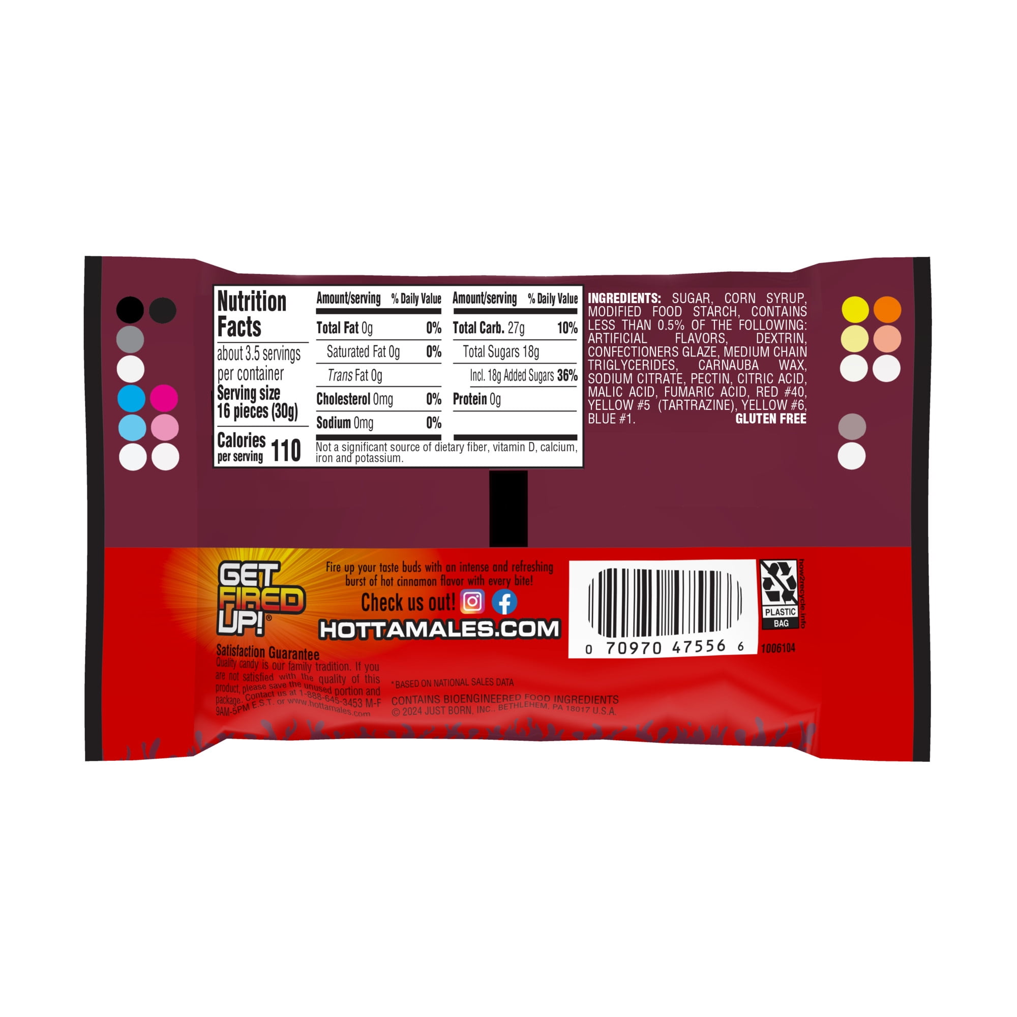 HOT TAMALES Fierce Cinnamon Flavored Chewy Candy, 3.5 Ounce, 1 Pouch