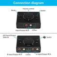thumbnail image 4 of 3.5mm RCA Stereo Bi-Directional Audio Switcher with Mute Button, 4 of 5