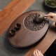 thumbnail image 4 of Bandeja de Té Ovalada con Drenaje para la Cultura de la Ceremonia del Té Bandeja de Almacenamiento de Madera Maciza para el Hogar, 4 of 4