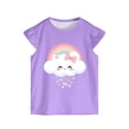 thumbnail image 4 of UAYOTSE 1T 2T 3T 4T 5T 6T Toddler Baby Girl Summer Clothes Set Short Sleeve T-shirt Tops Floral Bottom Pants Little Kids Outfits 2Pcs,Sizes 6-7 Years, 4 of 5