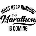 thumbnail image 1 of Must Keep Running The Marathon Is Coming Classic Training Wall Decals for Walls Peel and Stick wall art murals Black Medium 18 Inch, 1 of 2