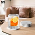 thumbnail image 2 of Radicaln White Marble Coasters Set of 6 Handmade 3.5 inch Star Coasters for Drinks, Elegant Coaster Set with Holder for Dining and Coffee Tables, 2 of 7