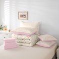 thumbnail image 6 of Manfei Cute Coquette Bow 7-Piece Twin Bedding,3D Cartoon Bowknot Print Bedding Comforter Set,Pink Reversible, 6 of 7