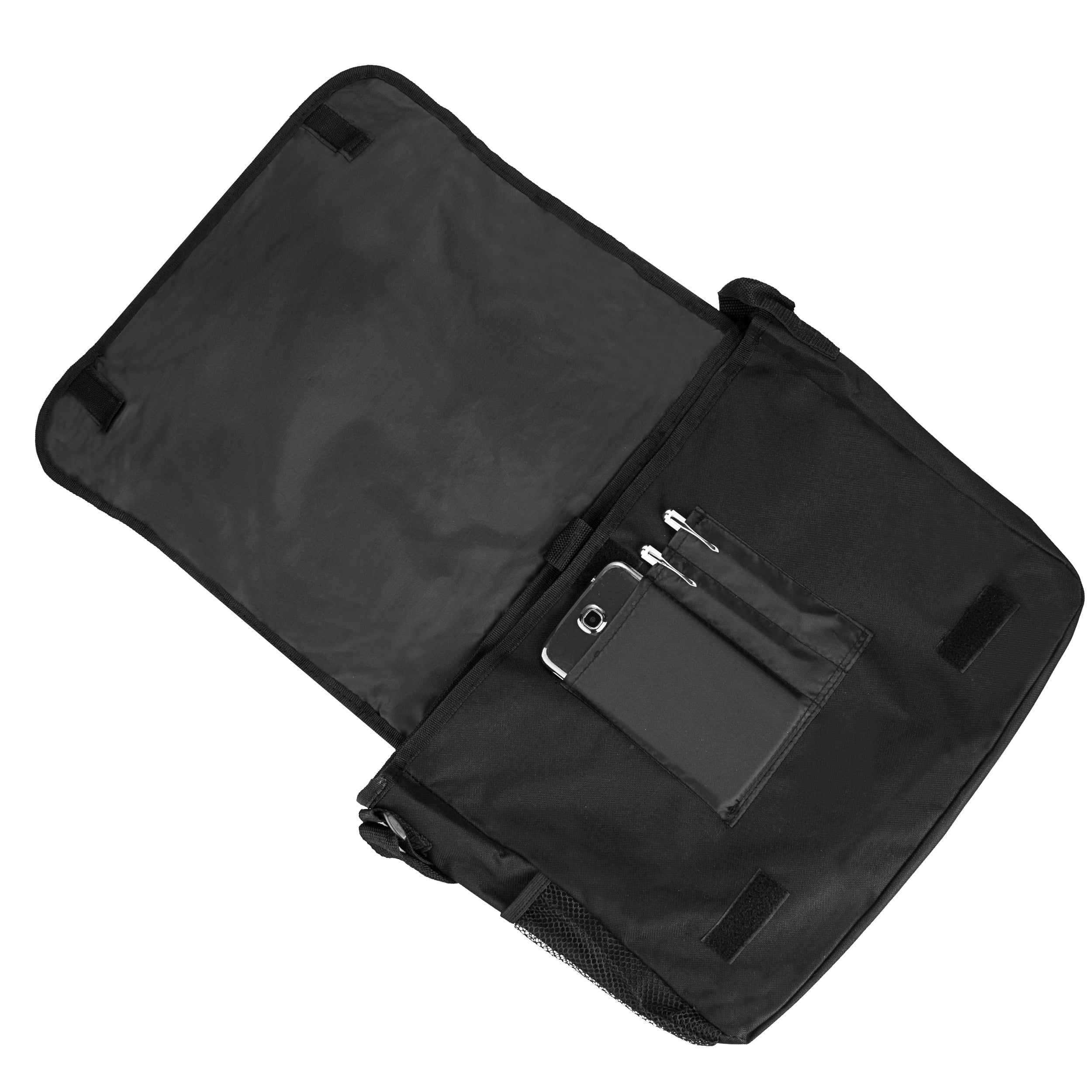 Multi-Purpose Messenger Bag for Travel, Gym, Work, or School with Wireless Remote Control Selfie Stick and Mini Tripod for Smartphones