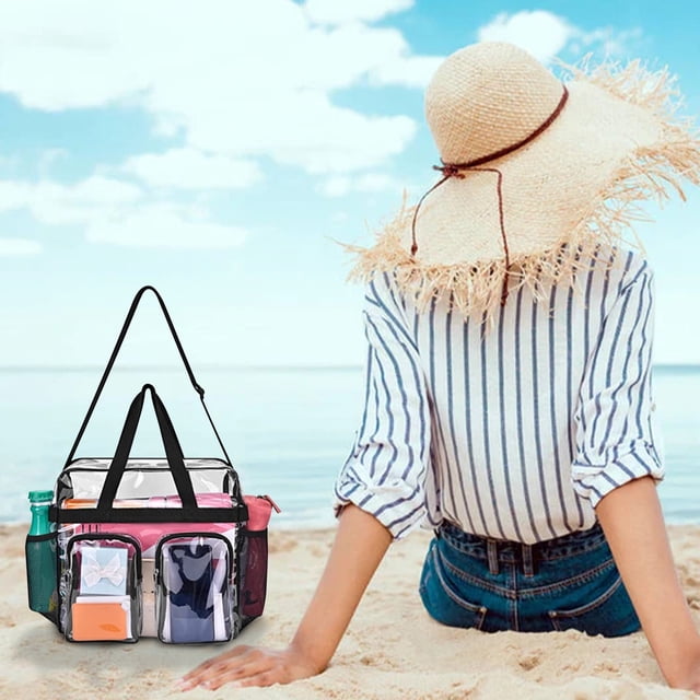 Sac à Main Transparent Sac Transparent Portable Sac à Bandoulière à la Mode pour Femmes Sac de Rangement