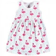 thumbnail image 4 of Hudson Baby Infant Girl Cotton Dress, Cardigan and Shoe 3pc Set, Bright Flamingo, 6-9 Months, 4 of 5