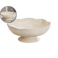 thumbnail image 1 of Dvruxg Plateau de Service pour Fruits avec Plateau d'Égouttage pour la Maison, Support de Rangement pour Collations pour Fêtes et Présentation de Fruits Secs (Blanc), 1 of 5