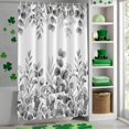 thumbnail image 4 of Shower Curtain, Farmhouses Eucalyptus Leaves Waterproof Shower Curtain Set with Hooks for Bathroom Showers,Stalls and Bathtubs,72x72In Countryside Gray Leaf, 4 of 9