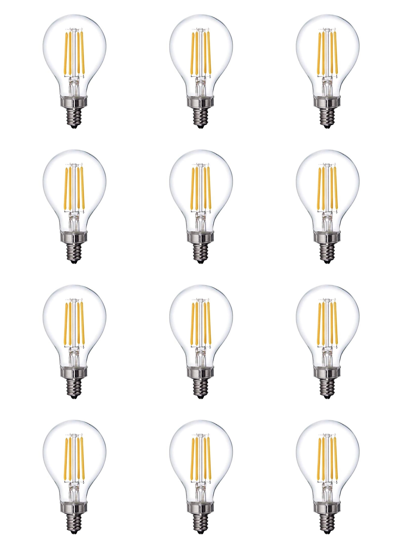 (case of 12 bulbs) GE Relax LED 40 Watt Equivalent, Dimmable, Warm White A15 LED Light Bulb Candelabra base