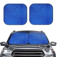 thumbnail image 2 of Naloa Blue Glitter 2 Piece Foldable Car Sun Shades, Car Windshield Sunshade, Front Window Sunshade for Car, Truck, SUV - Small, 2 of 7