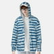 thumbnail image 2 of Balery Ocean on Striped Sudadera ligera de manga larga con capucha y protección solar UPF 50+ para hombre y mujer, ideal para pesca y running-Large, 2 of 7