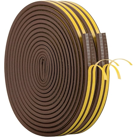

Door Weather Stripping.Insulation Seal Strip for Doors and Windows.Self-adhisive Foam Door Seal Strip.Sound Seal Weather Strip Gap Blocker Epdm.Total 66Ft Long(2 Rolls.33Ft/10m Each.Black)