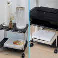 thumbnail image 2 of ZBRANDS Under Desk Printer Stand with Storage 15" x 10.6", Printer Cart, Small Printer Stand With Wheels, Small Printer Table For Home Office, Heavy, 2 of 7