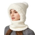 thumbnail image 5 of Christmas Gifts 3 In 1 Beanie Hat With Scarf And Mask Warm Scrub Caps Women Womens Scarves Fitness Face Masks White, 5 of 8