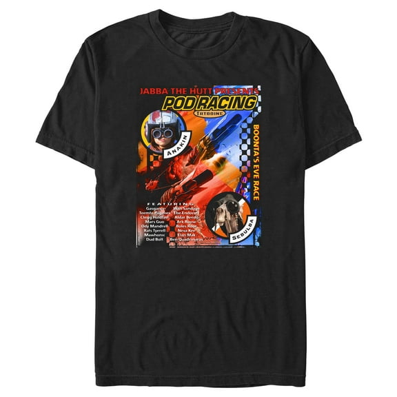 Men's Star Wars: A New Hope Jabba the Hutt Presents Podracing Poster Graphic T-Shirt