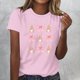 thumbnail image 4 of Tops de Cuello Redondo para las Mujeres Impreso Manga Corta Suéter Camiseta de Imitación Rack, Top Casual de Moda para el Hogar Diario Y el Trabajo, 4 of 4
