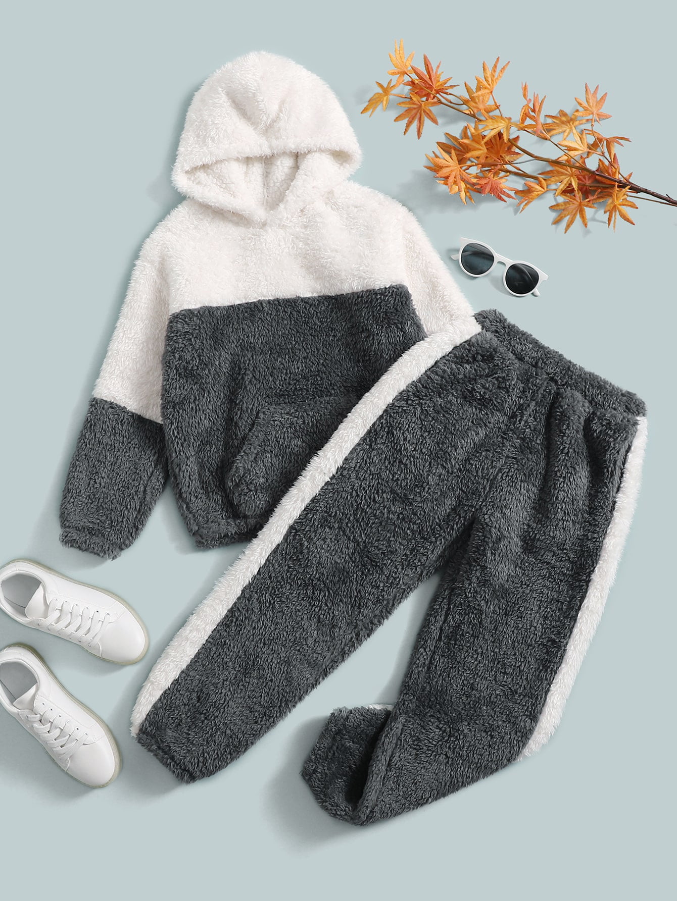 SANGTREE BABY Stripes Sherpa Hoodie Sweater