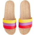 thumbnail image 6 of House Slippers for Women, Linen & Jute Open-toes Slides with Skipproof Breathable Sole (M, 7.5-8), 6 of 7