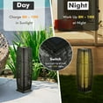 thumbnail image 2 of YYAo Tall Standing Lamp,Floor Light, Floor lamp,2 Pieces Solar-Powered Square Wicker Floor Lamps with Auto LED Light-Black, 2 of 6