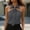 Grey, variant on Women Blouse Tie-Neck Halter Sleeveless Shirt Lattering Fit Top Off Shoulder Casual Pullover by Yigetop White S