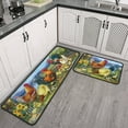 thumbnail image 5 of Rooster Kitchen Rug Decor 2 Pieces Set Farmhouse Style Kitchen Mat Washable Runner Rug Chicken Sunflower Decoration Indoor Floor Mat 17" x 47" + 17" x 30", 5 of 6