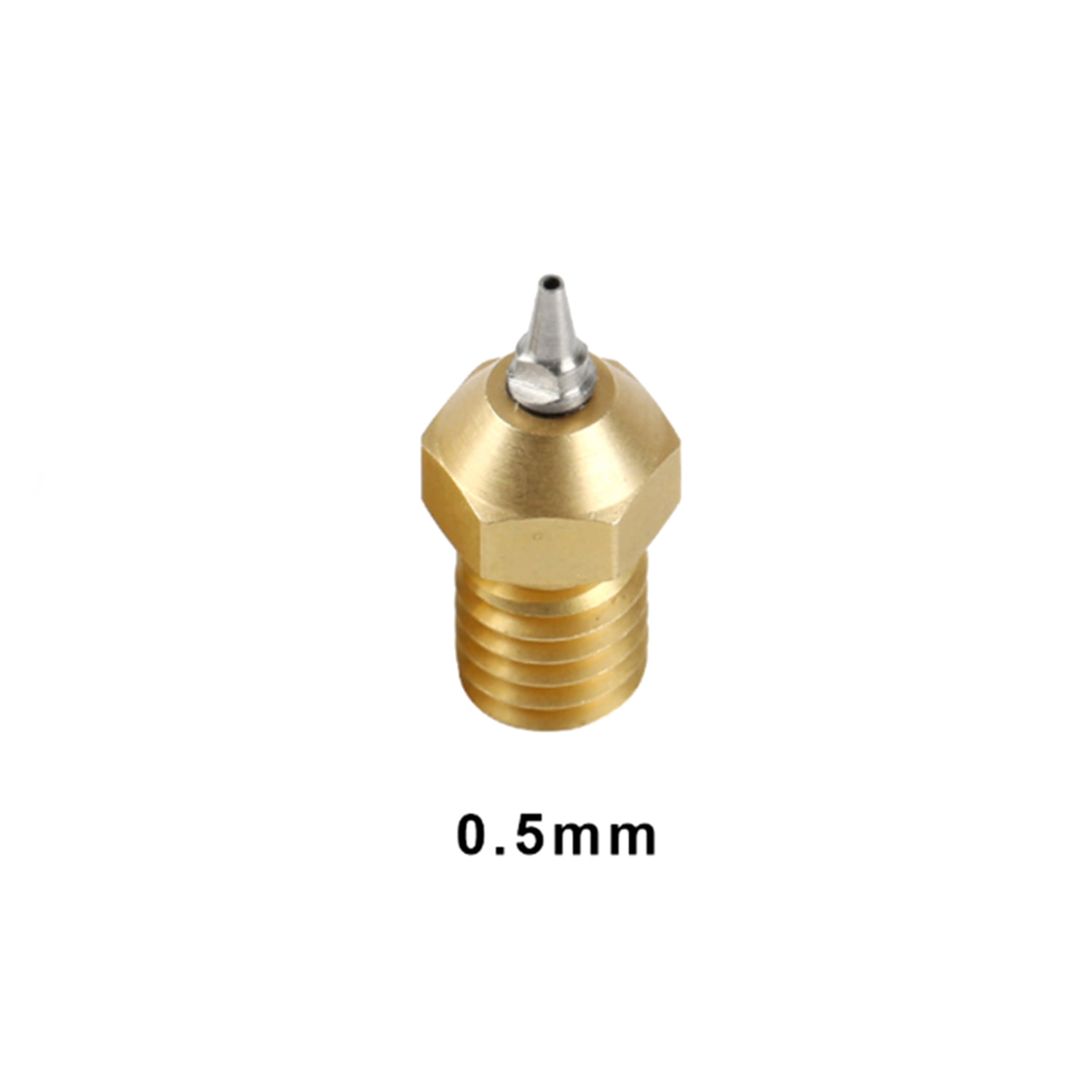 0.2-0.5mm M6 Thread Brass Extruder M6 J-head Nozzle for Makerbot MK8 3D Printer