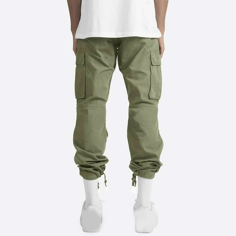  Cargo Pants for Men Relaxed Fit Causal Slim Beach Work  Streetwear Khaki Baggy Pants with Zipper Pockets Drawstring Sweatpants :  Clothing, Shoes & Jewelry